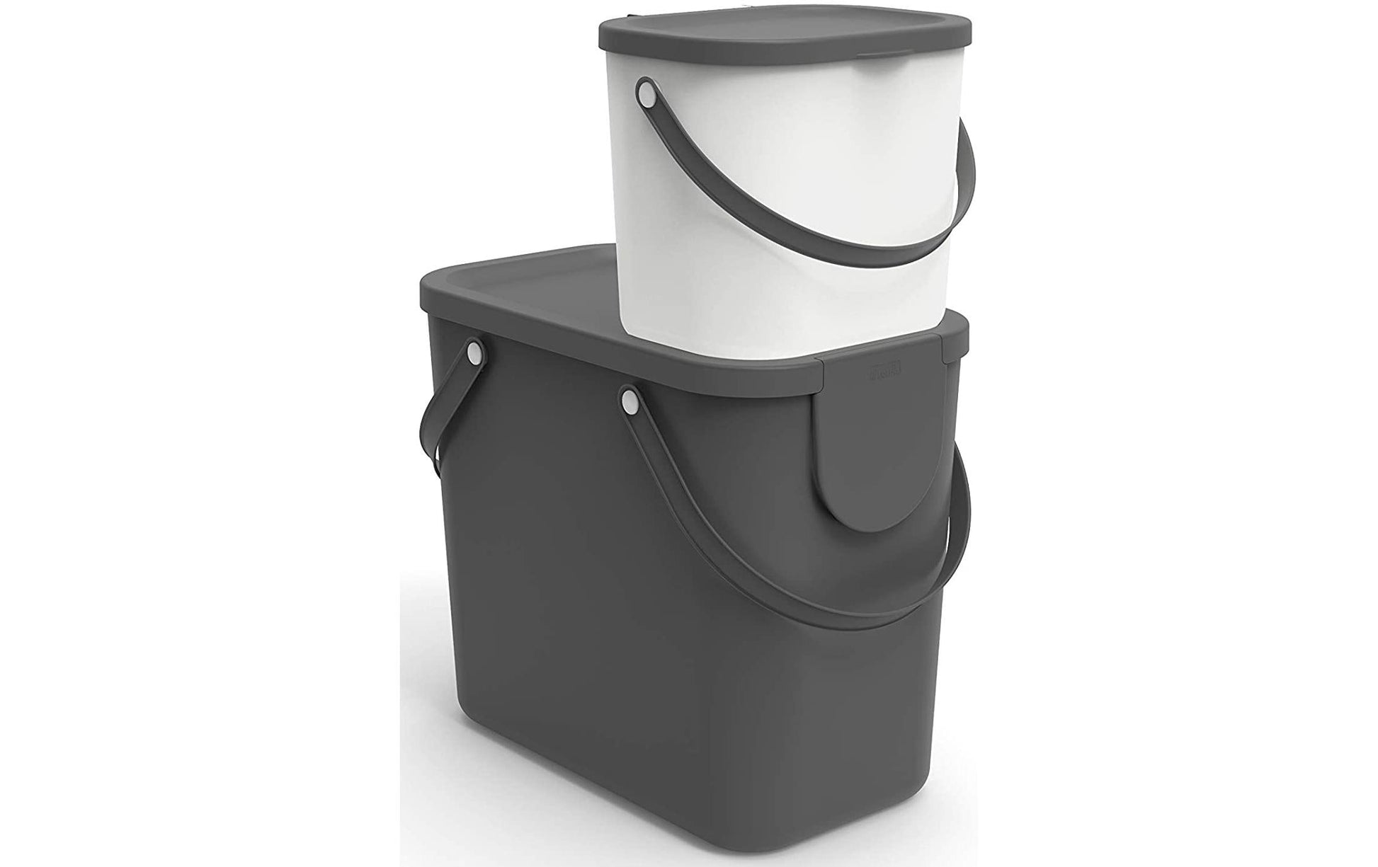 Rotho Recyclingbox Albula – 6 l – Kunststoff, rechteckig – Mistelgrün