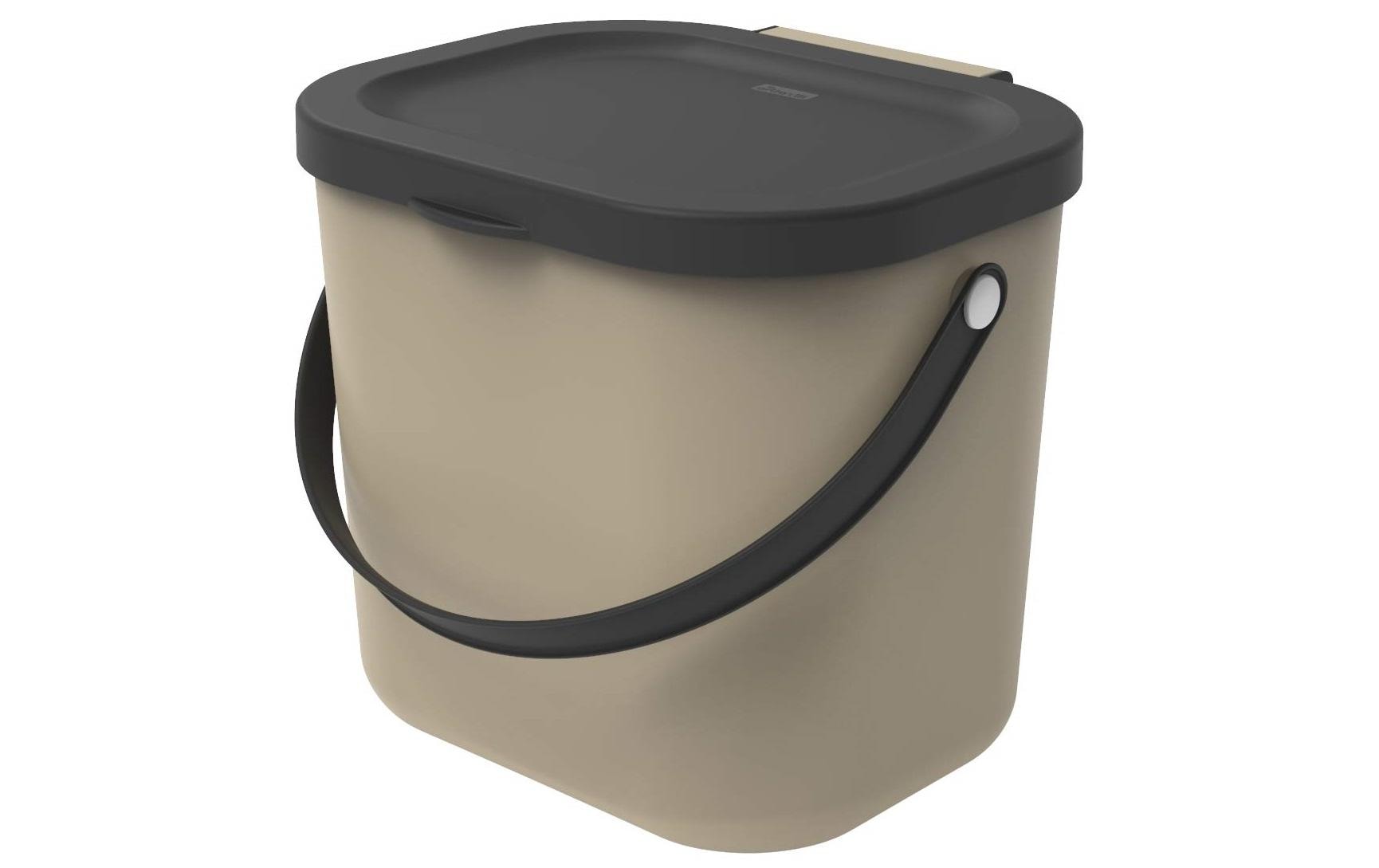 Rotho Recyclingbox Albula – 6 l – Kunststoff, rechteckig – Cappuccino
