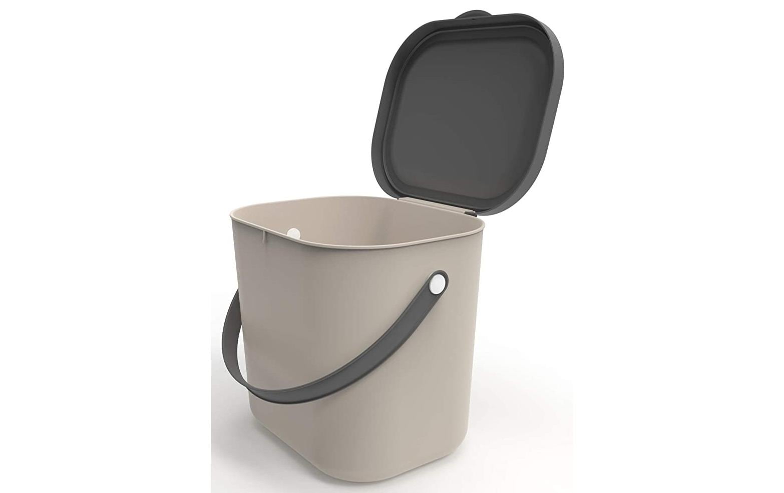 Rotho Recyclingbox Albula – 6 l – Kunststoff, rechteckig – Cappuccino