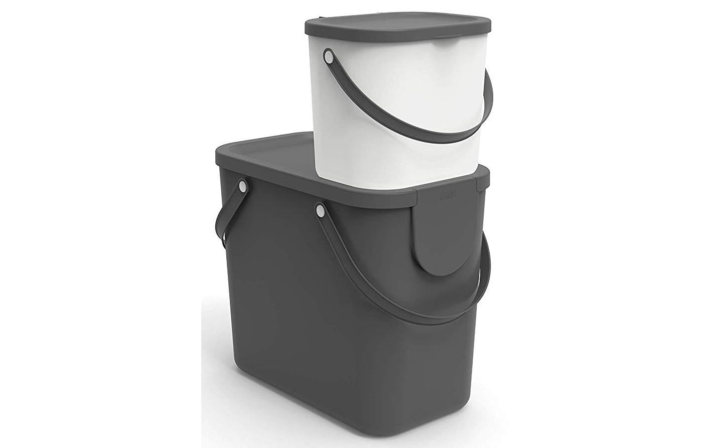 Rotho Recyclingbox Albula – 6 l – Kunststoff, rund – hellgrün