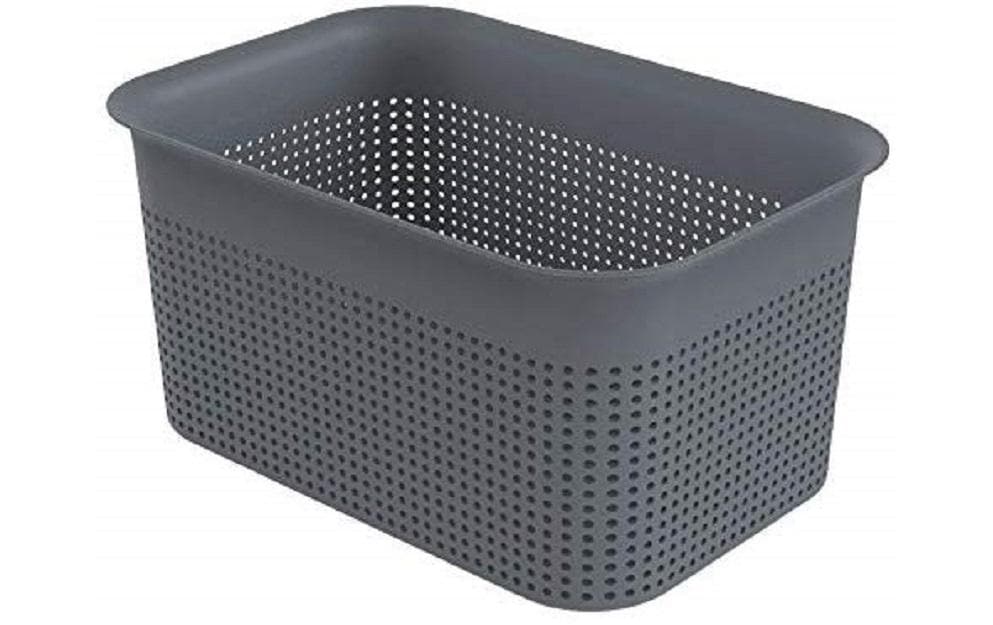 Rotho Brisen Aufbewahrungsbox 4,5 l (mit Griff) – Recycling-Kunststoff – Anthrazit – 180 × 130 × 262 mm