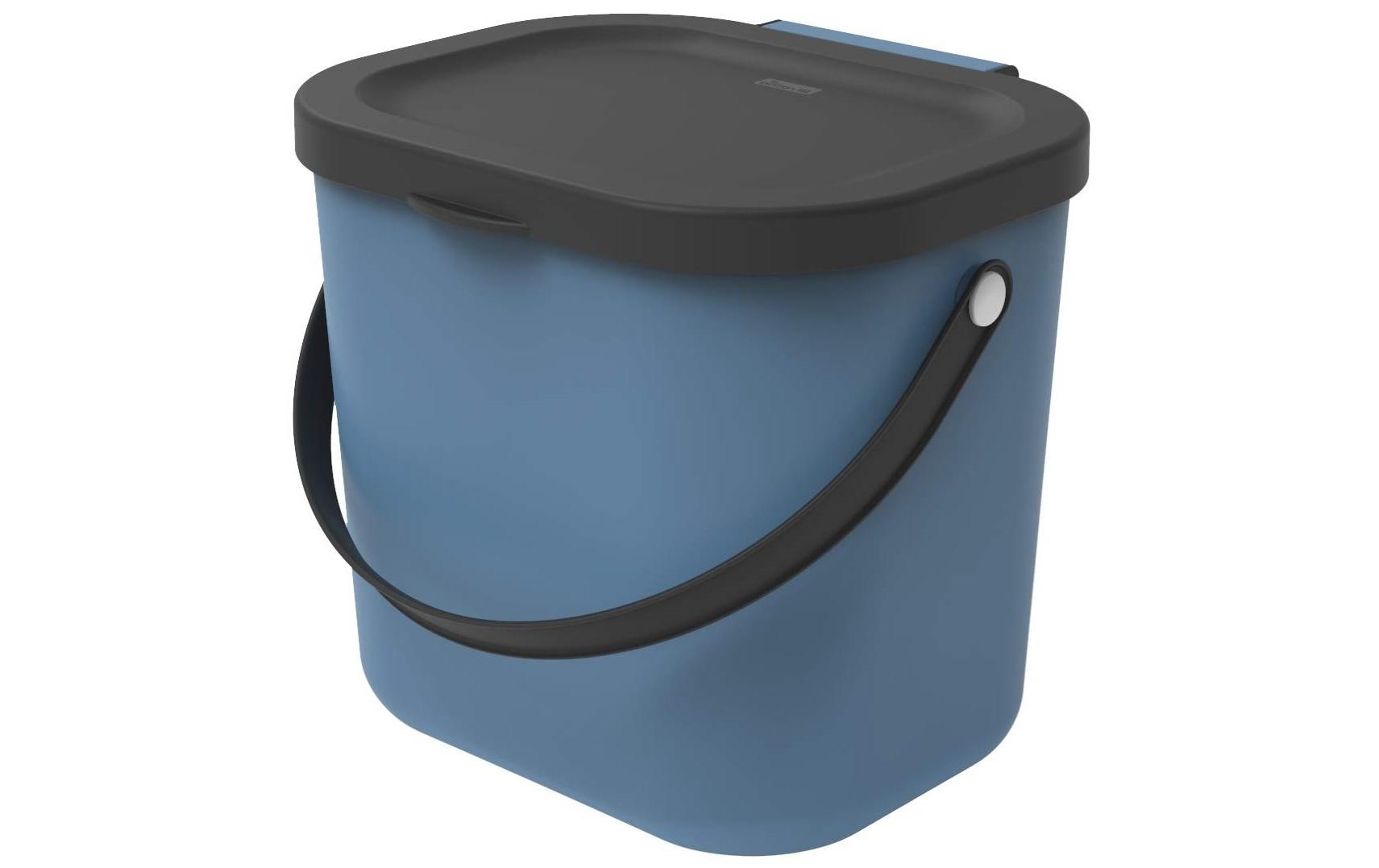 Rotho Recyclingbox Albula – 6 l – Kunststoff, rund – blau – BPA-frei