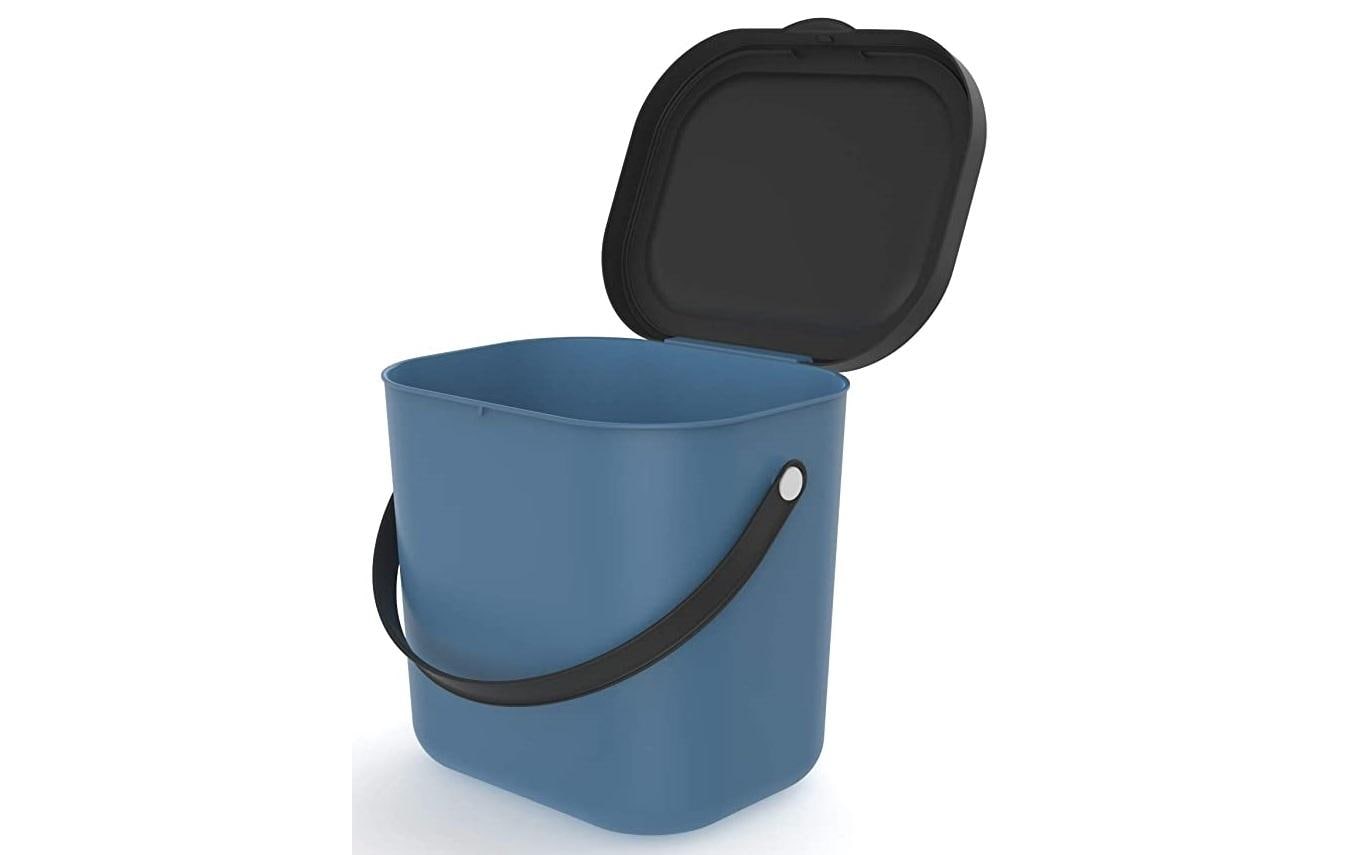 Rotho Recyclingbox Albula – 6 l – Kunststoff, rund – blau – BPA-frei