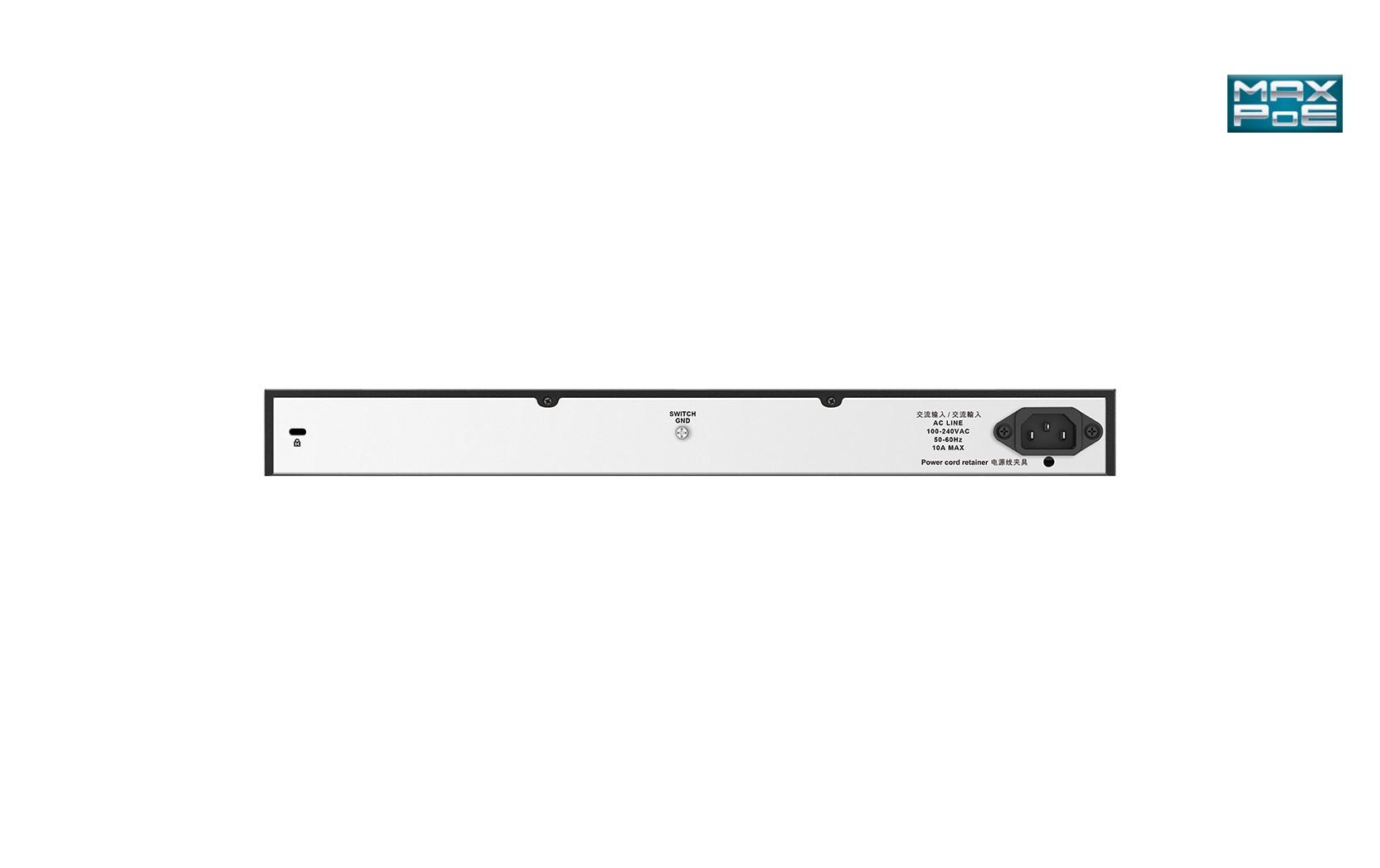 D-Link DGS-1026MP – Managed Switch – 24×GbE, 2×SFP, L2, PoE+ 370 W, 1U