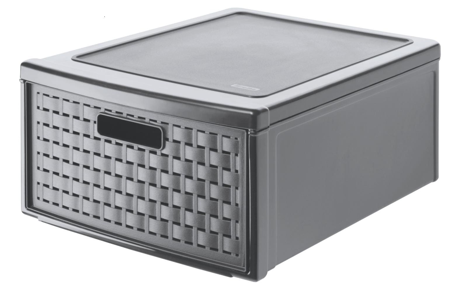 Rotho Country Schubladenturm 1 Schublade 19,2 l – Kunststoff – Anthrazit – 340 × 200 × 450 mm