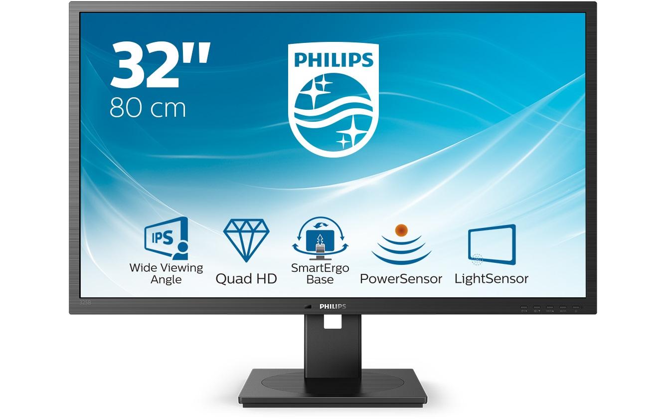 Philips 325B1L/00 – Monitor, 31,5", IPS, 75 Hz, 250 cd/m², USB-C, Lautsprecher, VESA 100 × 100, Schwarz