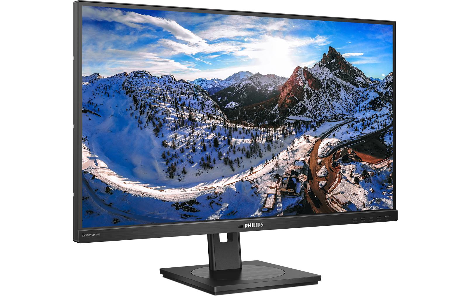 Philips 279P1/00 – Monitor, 27", IPS, 60 Hz, 350 cd/m², USB-C, Adaptive Sync, VESA 100 × 100, Schwarz
