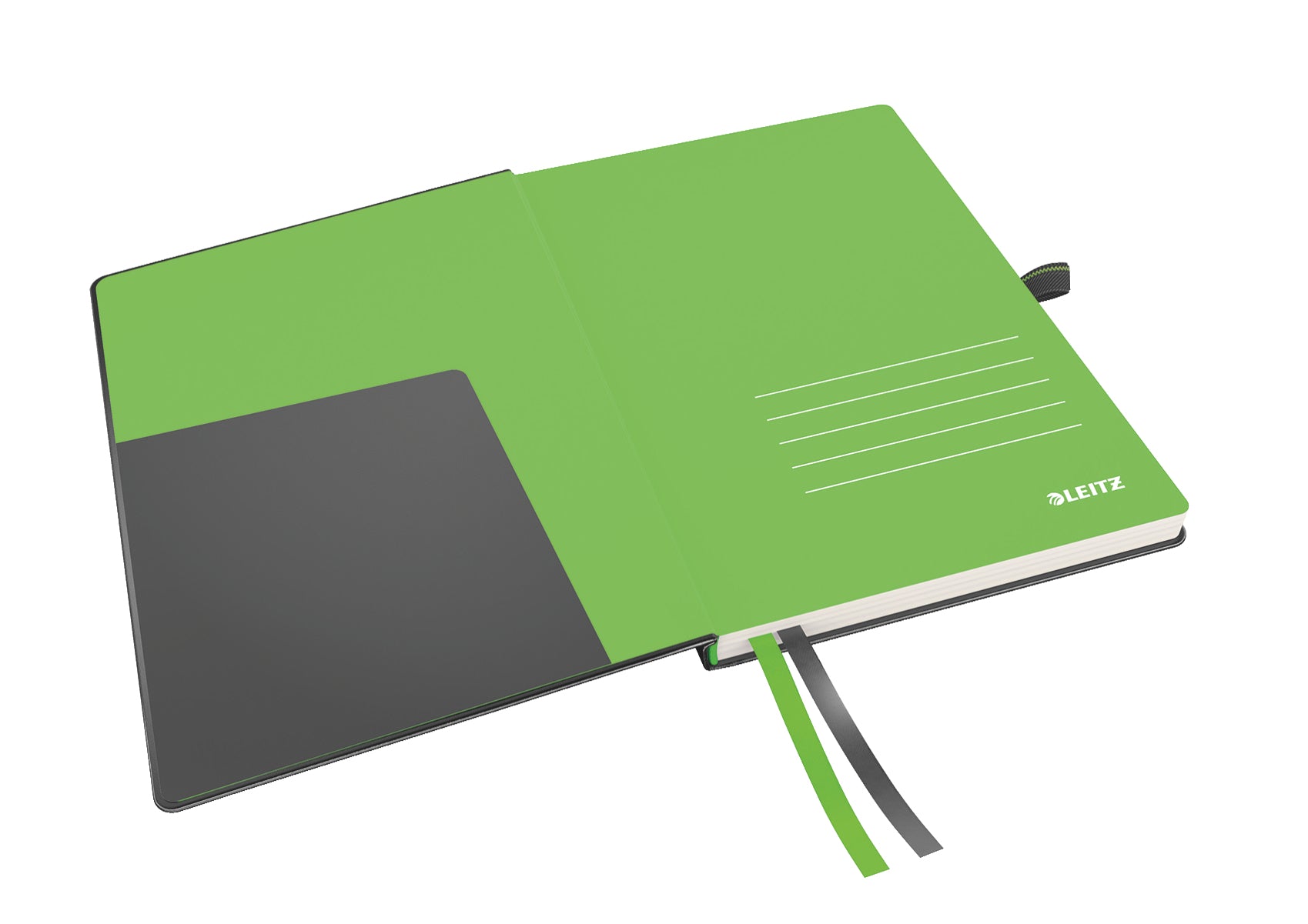 Leitz Notizbuch – A5 – liniert – 80 Seiten – 100 g/m² – Hardcover, schwarz, FSC