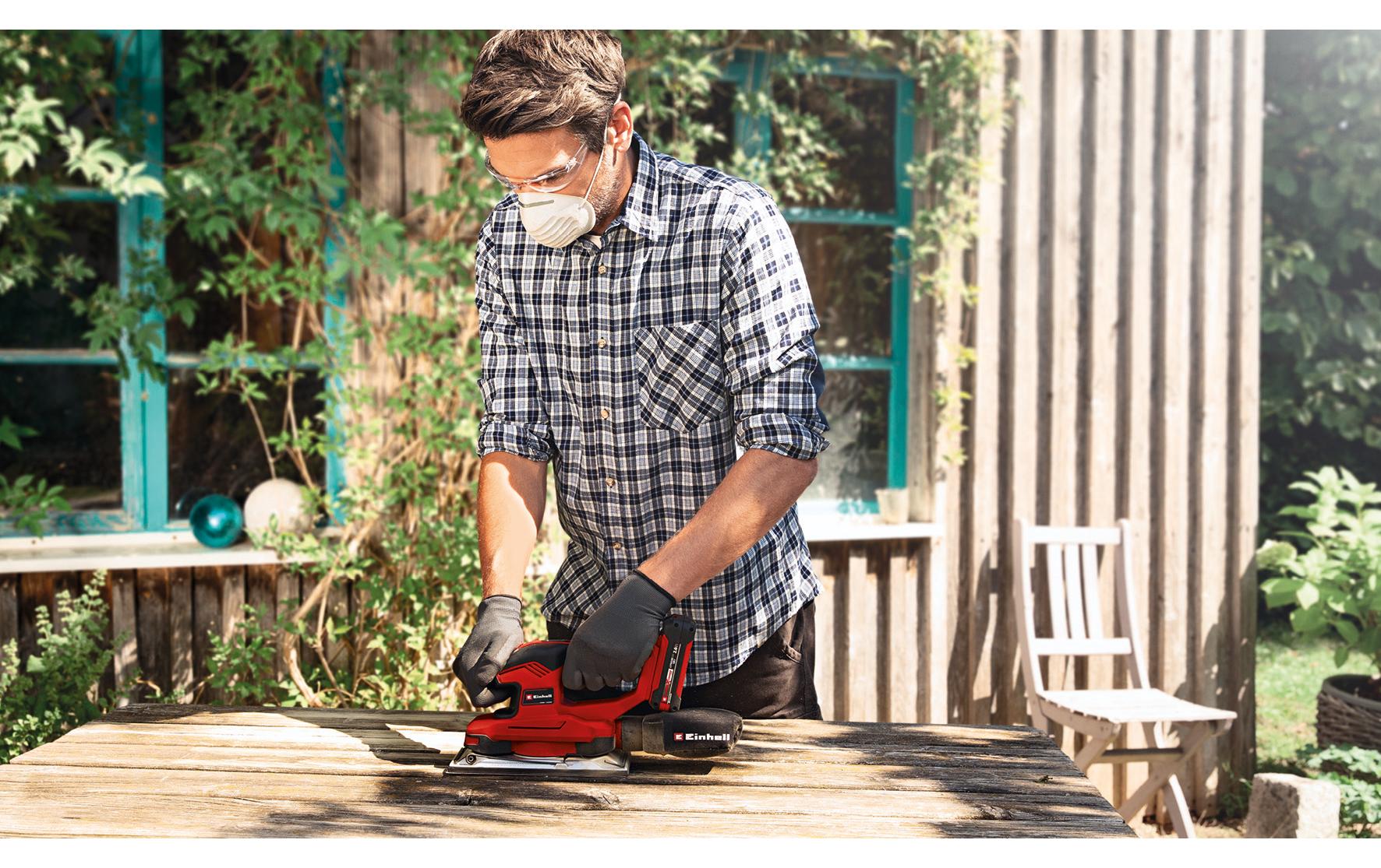 Einhell Akku-Schwingschleifer TC-OS18/230 – 18 V (Power X-Change) – Micro-Klettverschluss, Ø 230 mm – Solo