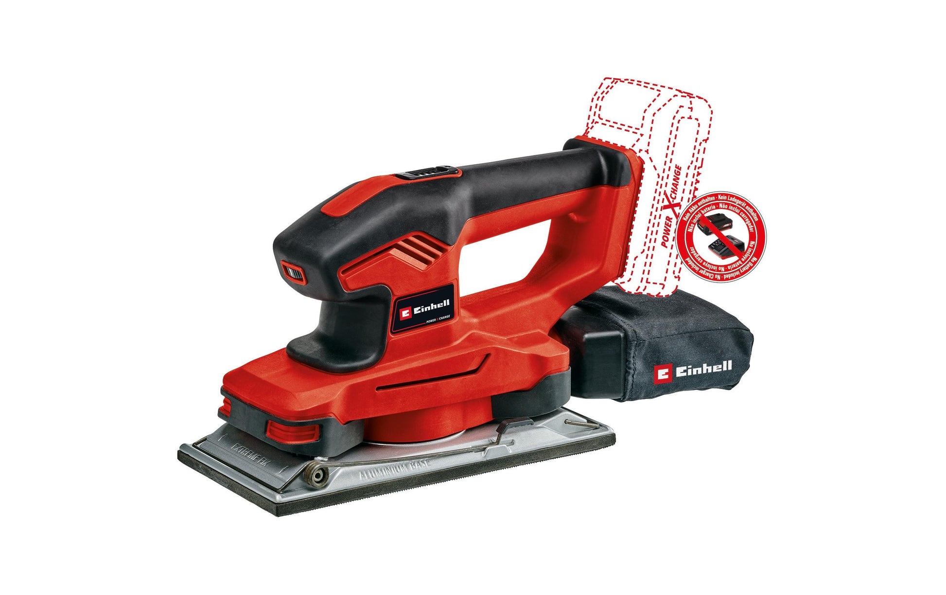 Einhell Akku-Schwingschleifer TC-OS18/230 – 18 V (Power X-Change) – Micro-Klettverschluss, Ø 230 mm – Solo