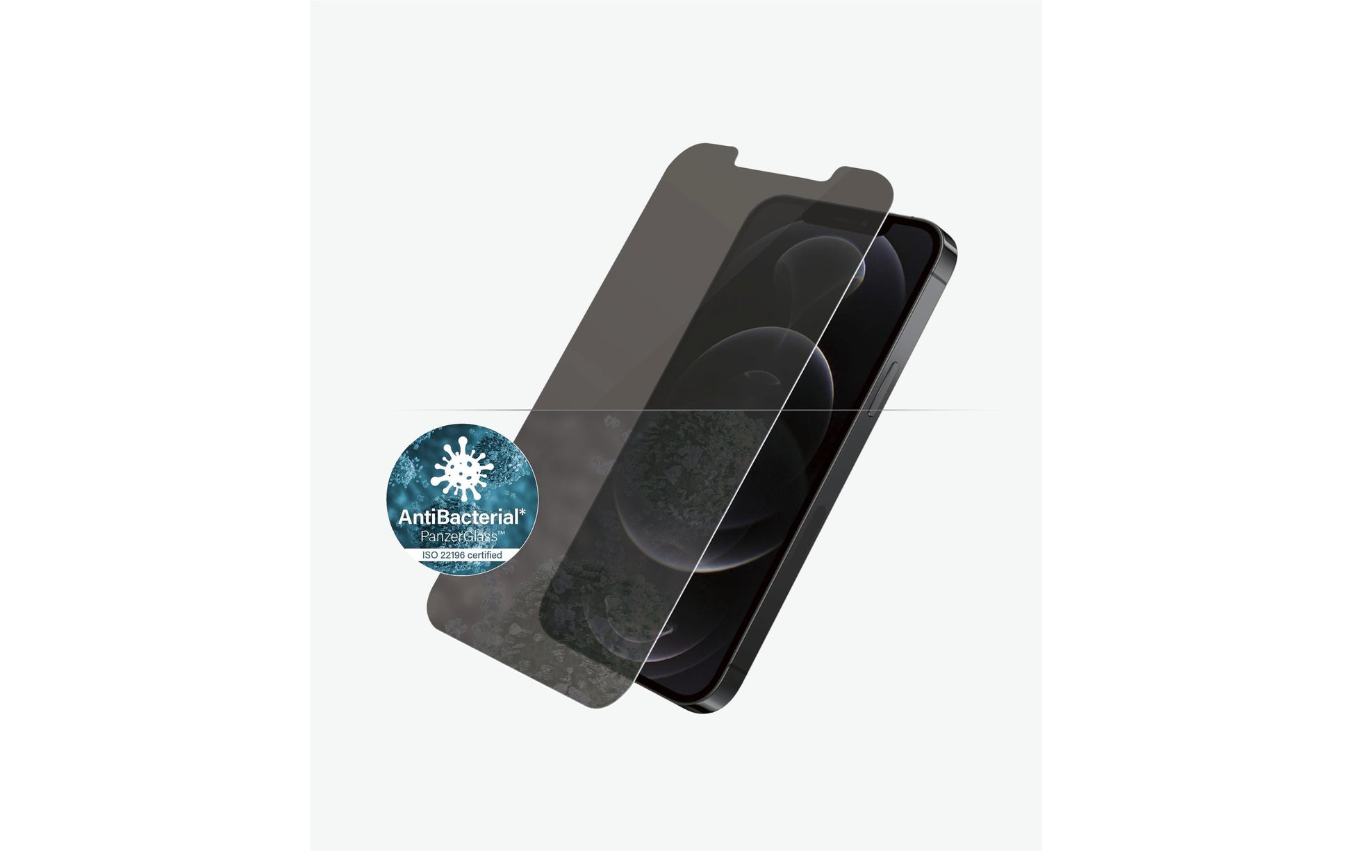 PanzerGlass Privacy-Filter (Panzerglas), Antibakteriell – für iPhone 12/12 Pro