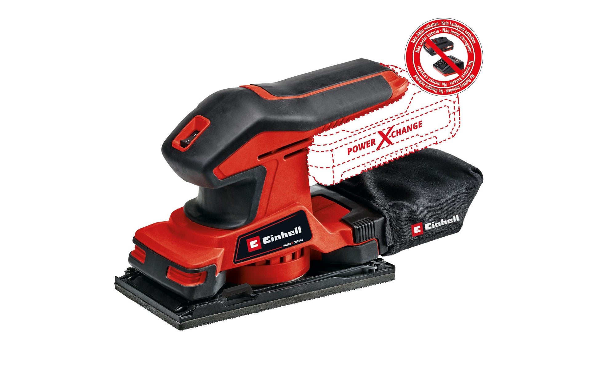 Einhell TC-OS18/187 Akku-Schwingschleifer – Micro-Klettverschluss – Solo – Power X-Change