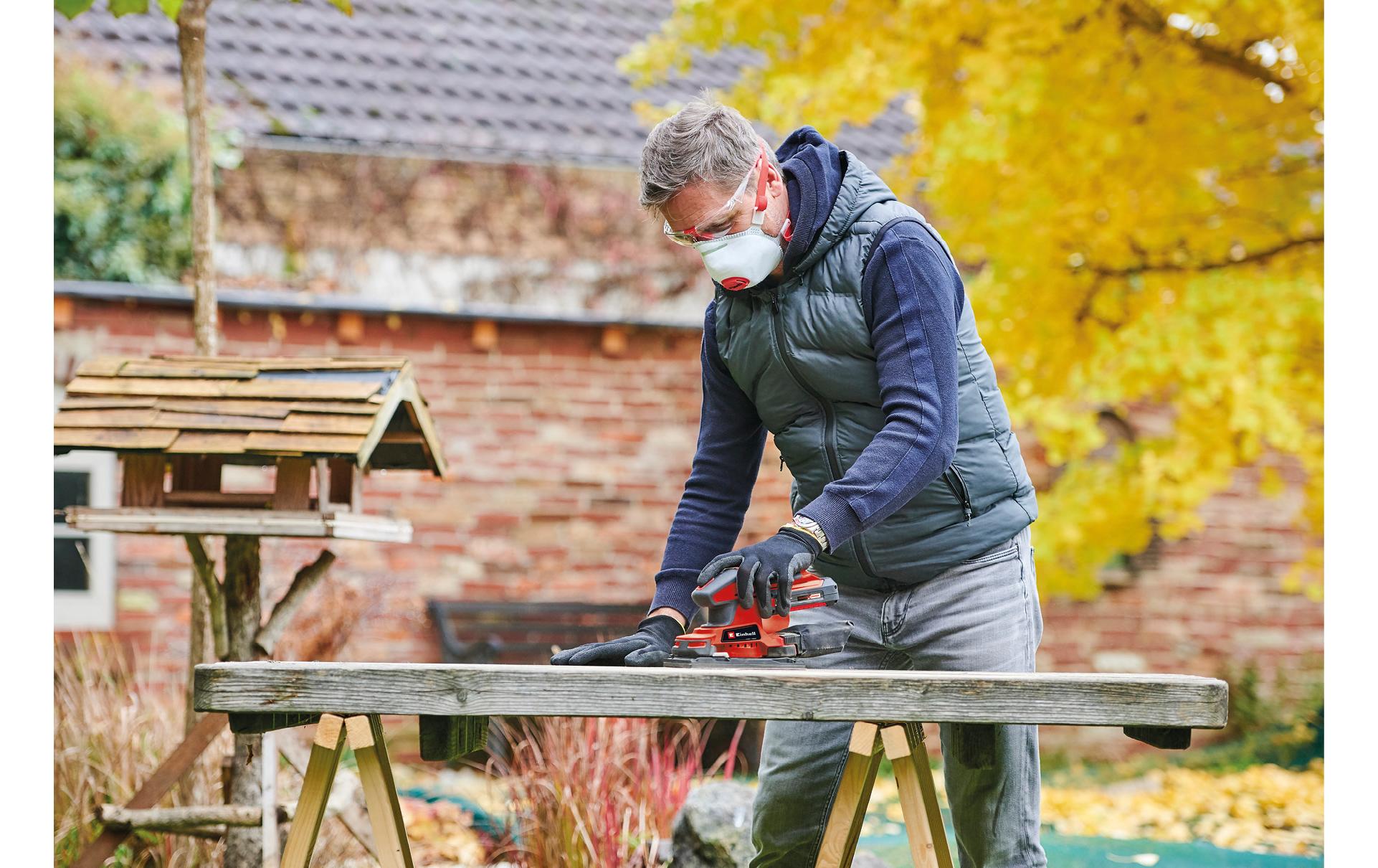 Einhell TC-OS18/187 Akku-Schwingschleifer – Micro-Klettverschluss – Solo – Power X-Change
