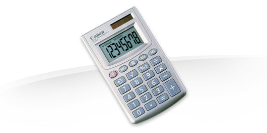 Canon Taschenrechner LS-270H – 8-stellig, LCD, Solar + Batterie, silber, 61×102×10 mm