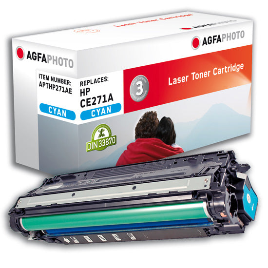 AgfaPhoto Toner CE271A – cyan, 15000 Seiten – für HP Color LaserJet Enterprise CP5525dn/CP5525n/CP5525xh