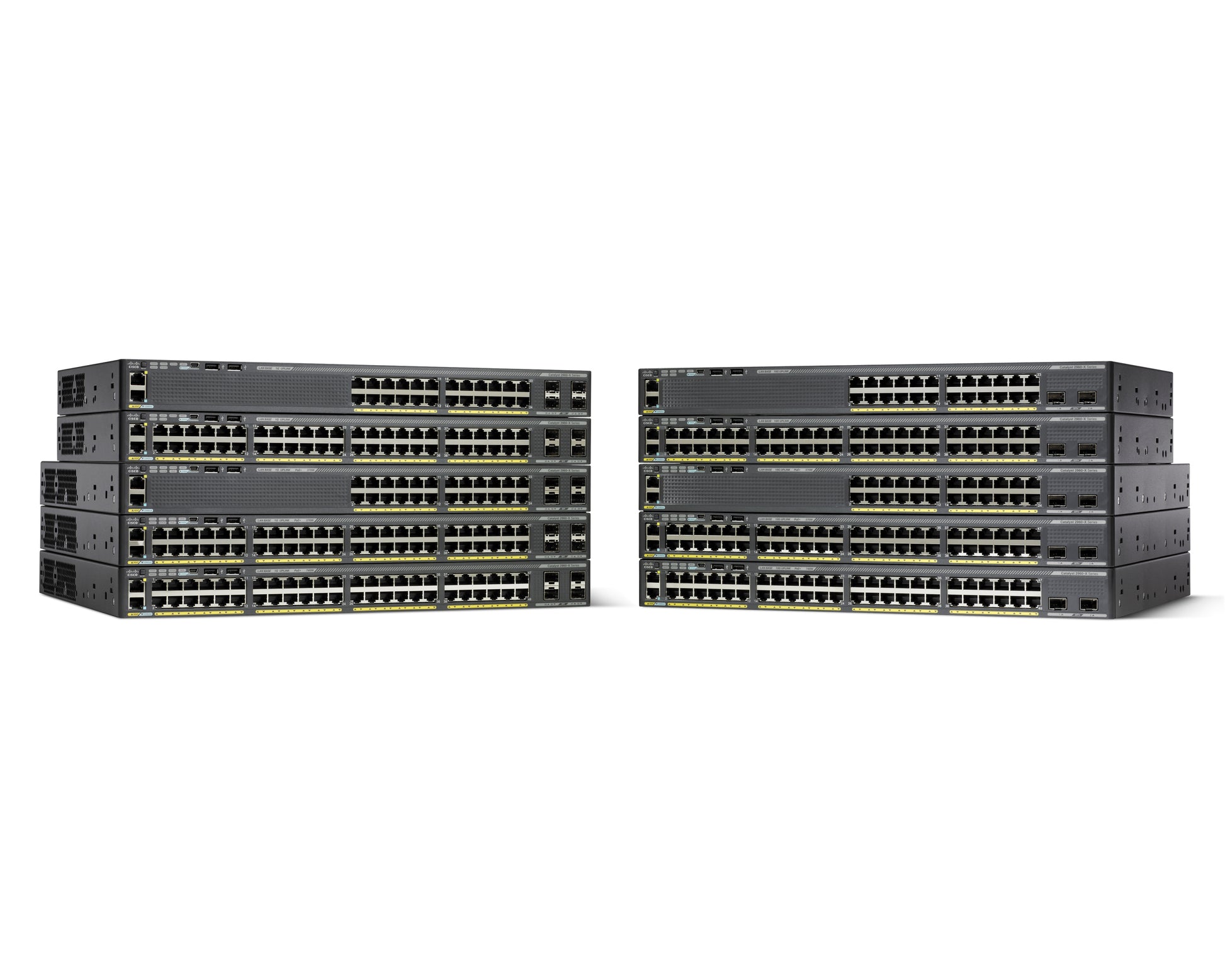 Cisco Catalyst C2960X48LPDL – Managed L2 Switch – 48× 1G, 2× 10G SFP+, PoE+, PoE-Budget 370 W, 1U