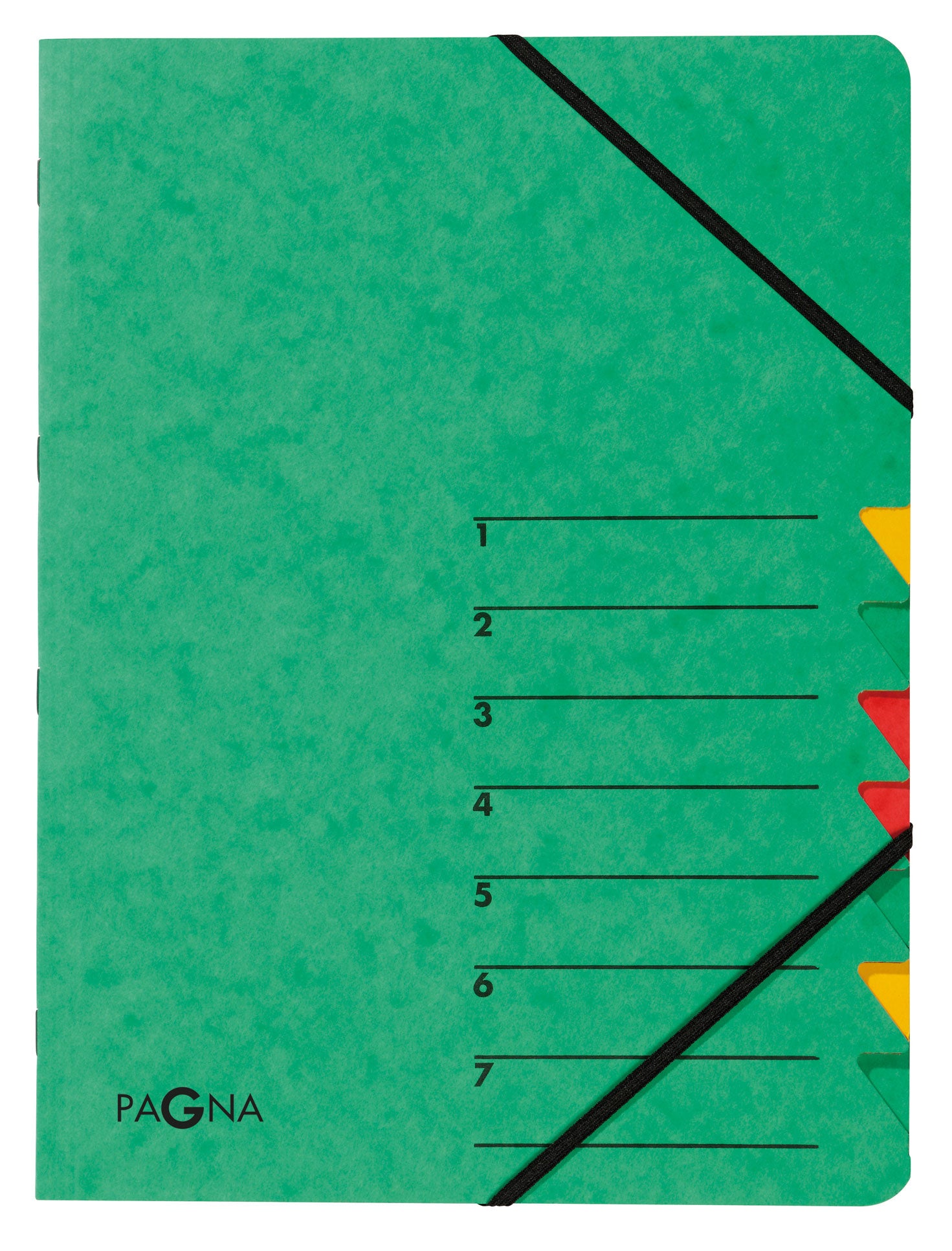 Pagna Sammelmappe für A4, Karton, grün, mit Gummizug