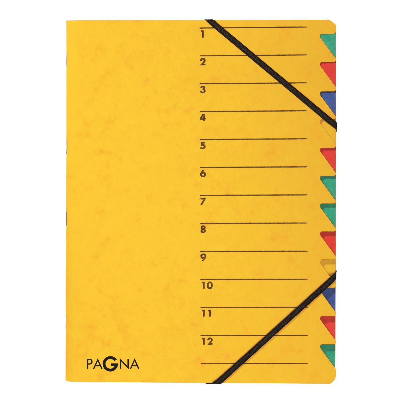 Pagna Sammelmappe, für A4, Karton, mehrfarbig, mit Gummizug