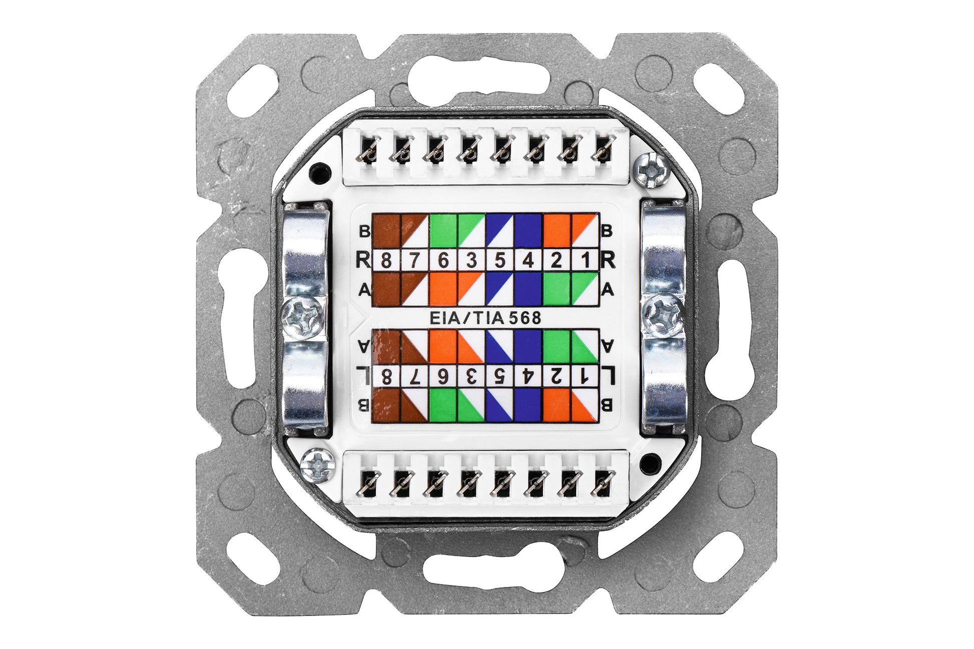 Digitus Aufputz-Datendose – Cat6, geschirmt, 2× RJ-45, 80×80 mm, Weiss