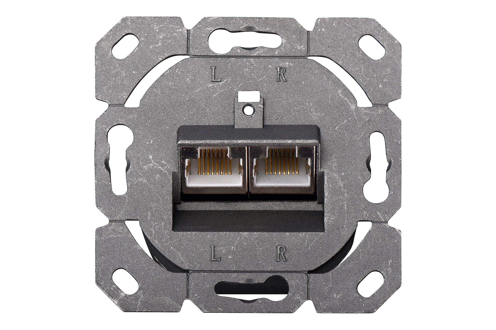 Digitus Cat5e Datendose – Aufputz, geschirmt, 2× RJ-45, 80× 80 mm, Weiss