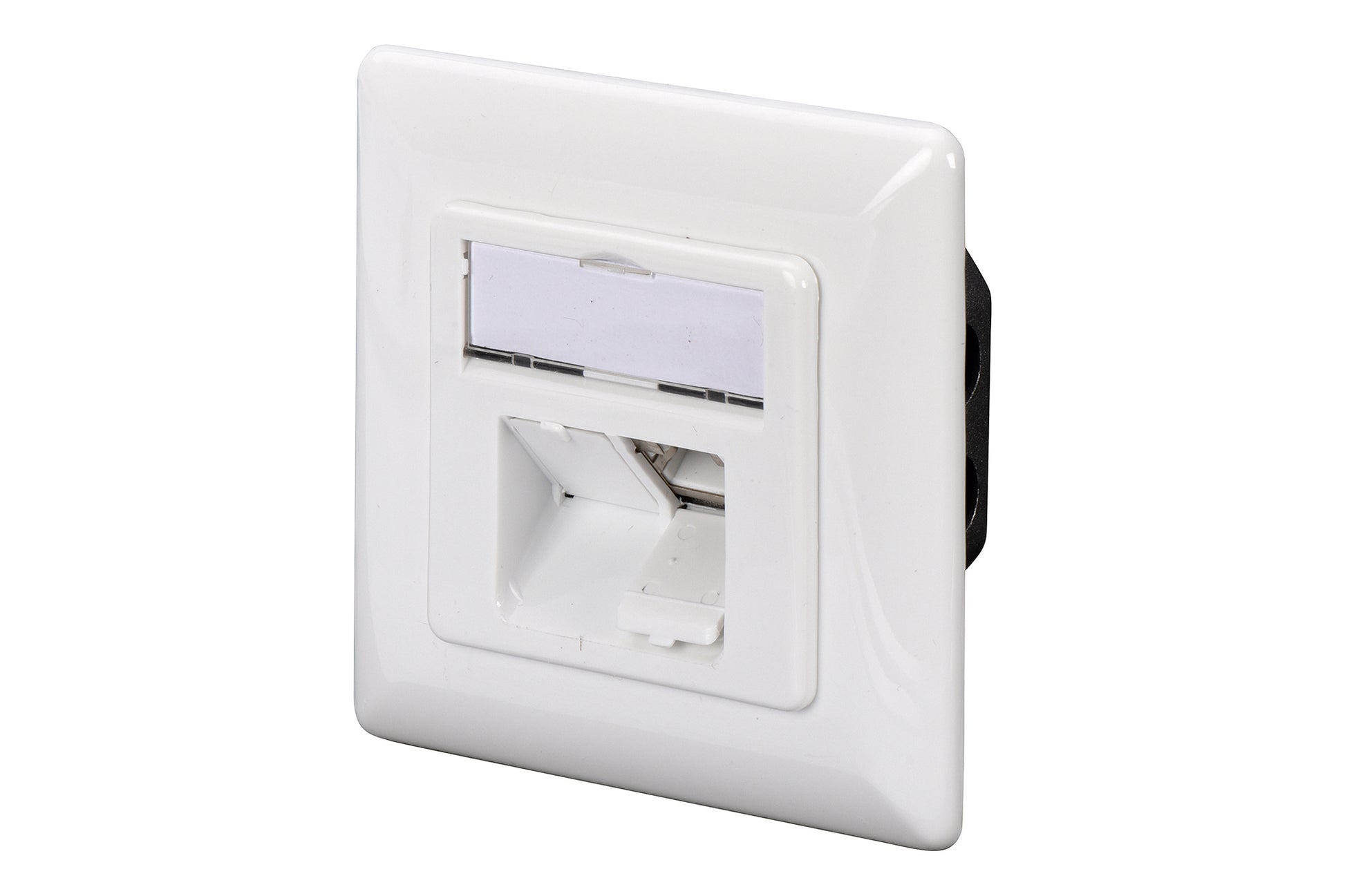 Digitus Cat5e Datendose – Aufputz, geschirmt, 2× RJ-45, 80× 80 mm, Weiss
