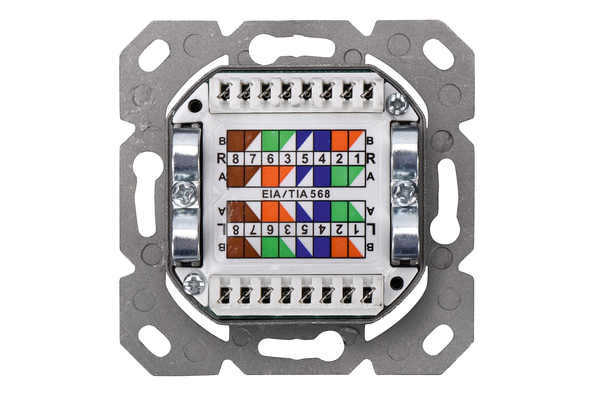 Digitus Cat5e Datendose – Aufputz, geschirmt, 2× RJ-45, 80× 80 mm, Weiss