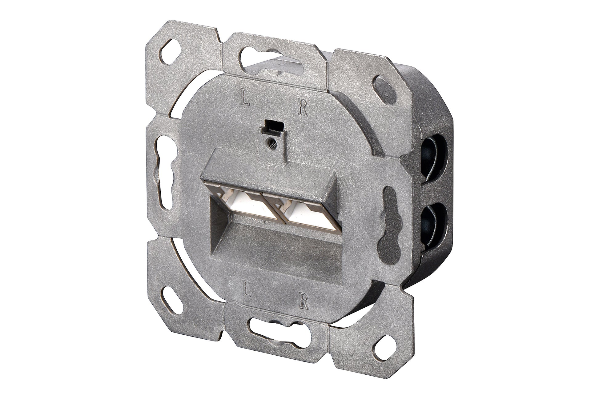 Digitus Cat5e Datendose – Aufputz, geschirmt, 2× RJ-45, 80× 80 mm, Weiss