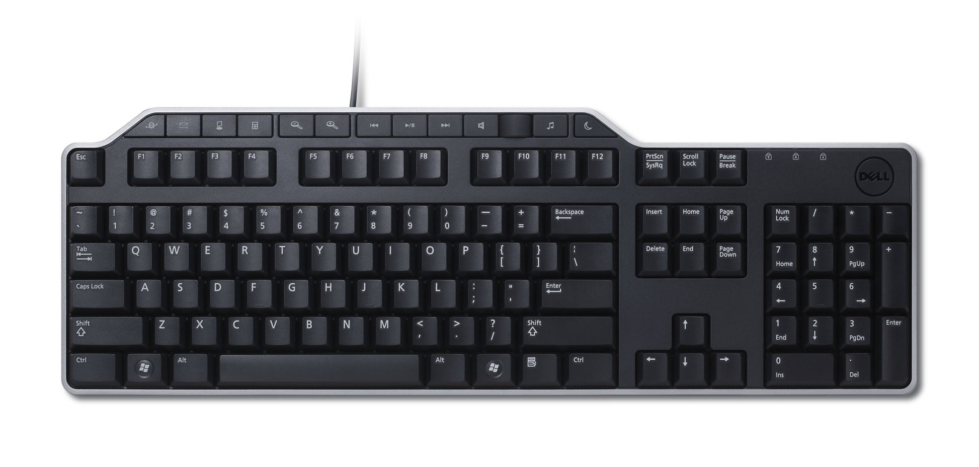 Dell KB-522 – Tastatur – kabelgebunden, USB – QWERTY (US-INT) – mit Handgelenkauflage – schwarz