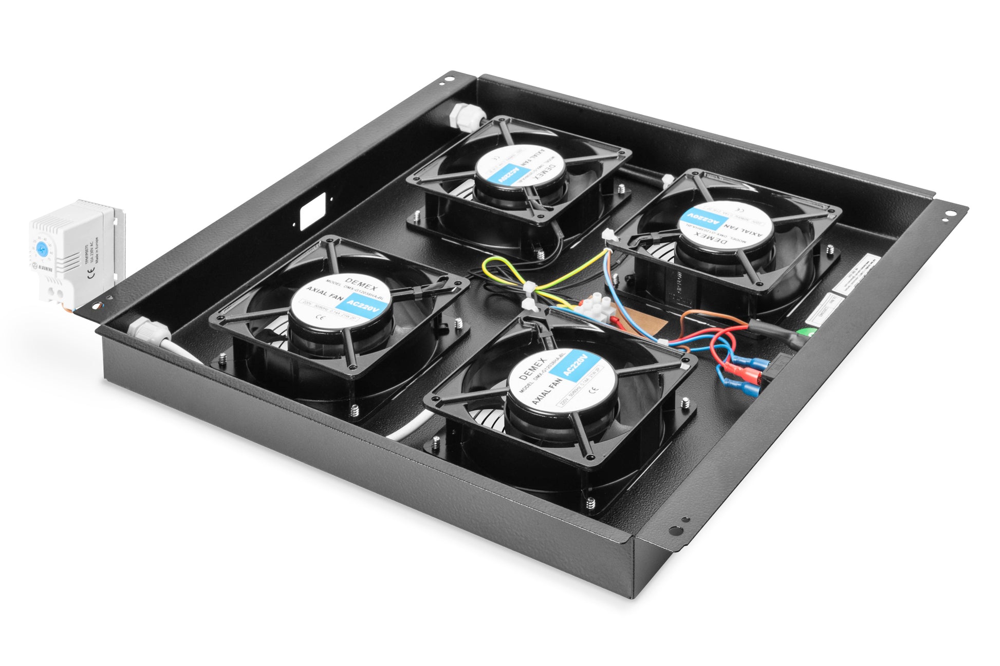 Digitus Lüftereinheit – 4 Lüfter, Schwarz, für Varioflex-N, Unique Network, Dynamic Basic