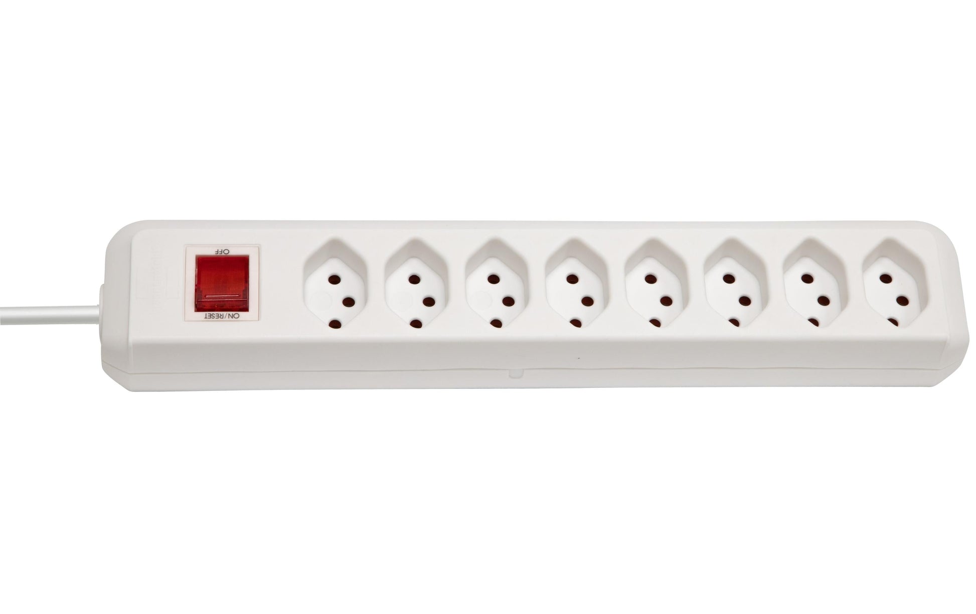 Brennenstuhl cleverLINE Steckdosenleiste, 8×T13, mit Schalter, 1,5 m, Eingang T12, 1 mm² – weiss