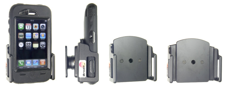 Brodit Auto-Halterung, passiv, neigbar 0–22° – für Gerätebreite 6,2–7,7 cm – Schwarz, ABS