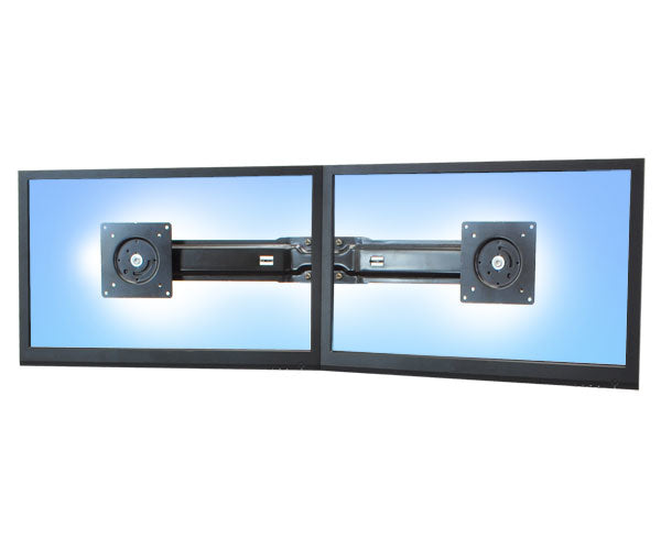 Ergotron Monitorhalterung, Dual, bis 26", VESA 75 × 75/100 × 100 mm, 16,3 kg, inkl. Griff
