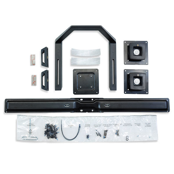 Ergotron Monitorhalterung, Dual, bis 26", VESA 75 × 75/100 × 100 mm, 16,3 kg, inkl. Griff