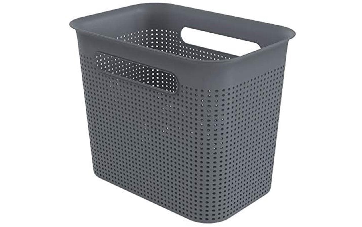Rotho Aufbewahrungsbox 7 L – Recycling-Kunststoff – Anthrazit – 180 × 211 × 262 mm