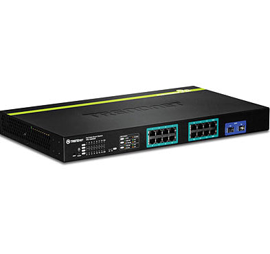 TRENDnet TPE-1620WS – Managed L2 Switch – 16× 1G, 2× SFP, PoE+, PoE-Budget 185 W, 1U