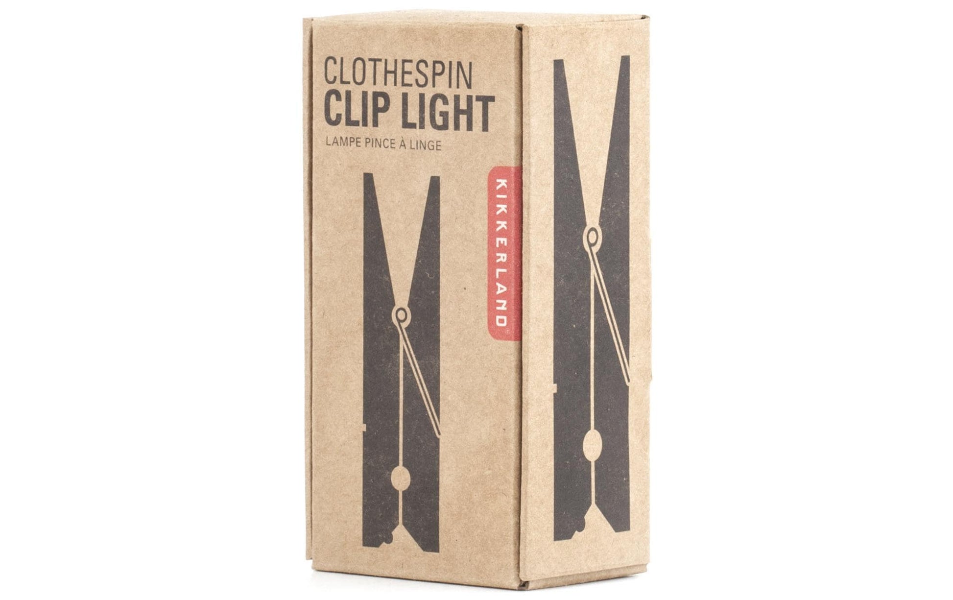 Kikkerland Dekolicht Wäscheklammer Clip Licht – 9 lm, Holz, batteriebetrieben, 2× CR2032