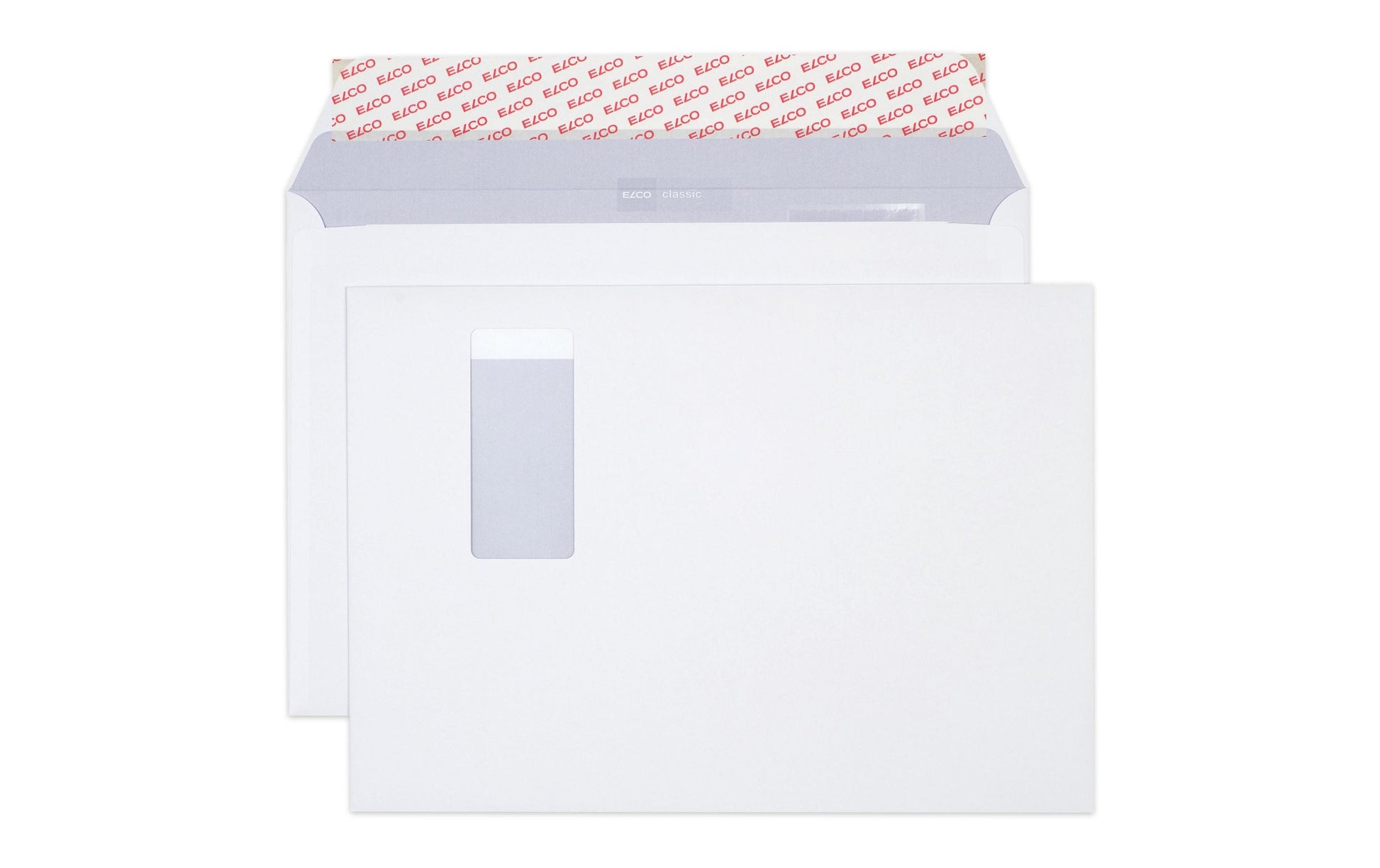 Elco Couvert C4 (324 × 229 mm), mit Fenster, selbstklebend, weiss, 120 g/m² – 250 Stk.
