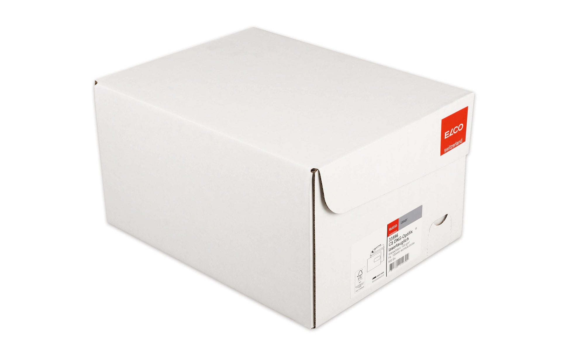 Elco Couvert C5, Fenster rechts, selbstklebend, hochweiss, 100 g/m², mit Innendruck – 500 Stk.
