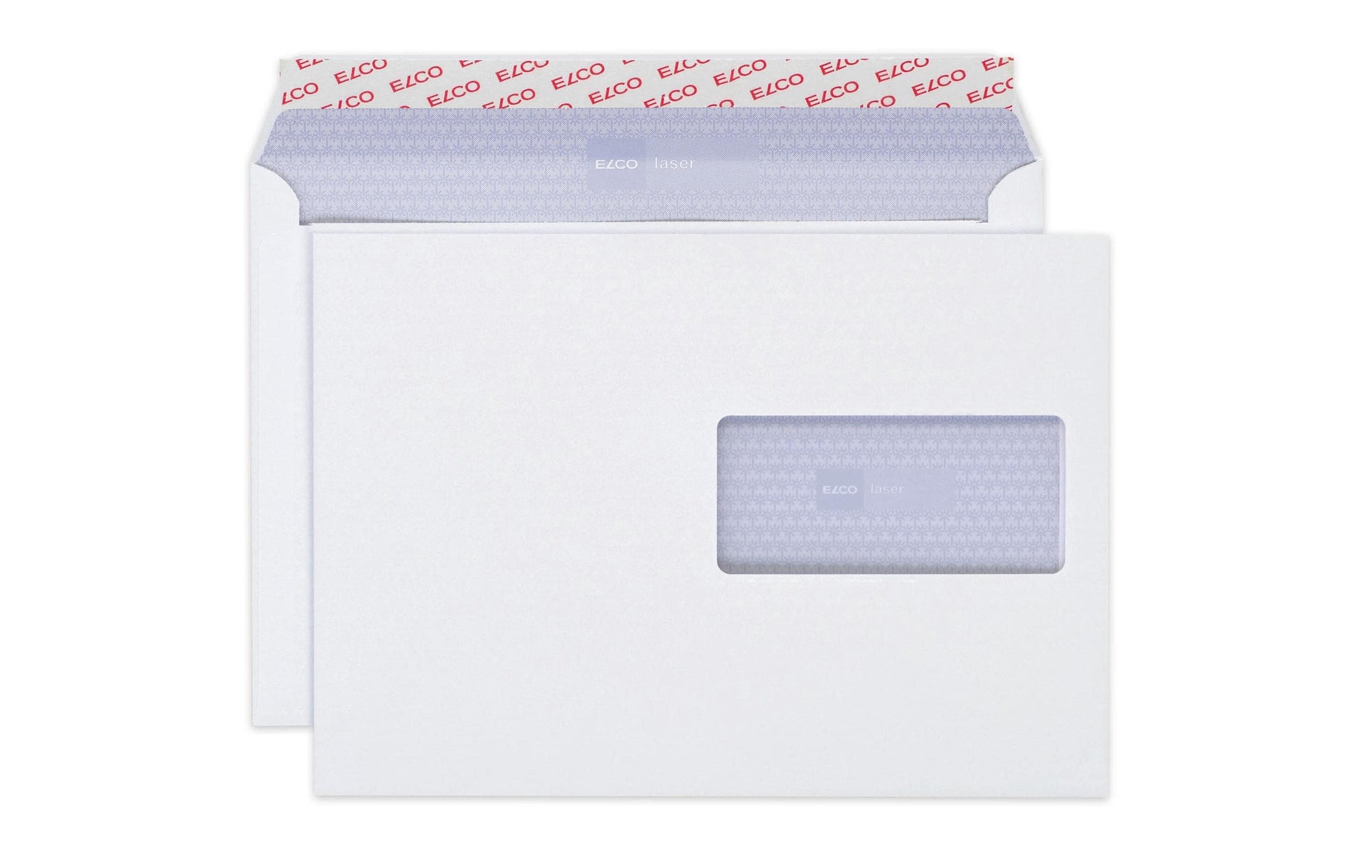 Elco Couvert C5, Fenster rechts, selbstklebend, hochweiss, 100 g/m², mit Innendruck – 500 Stk.