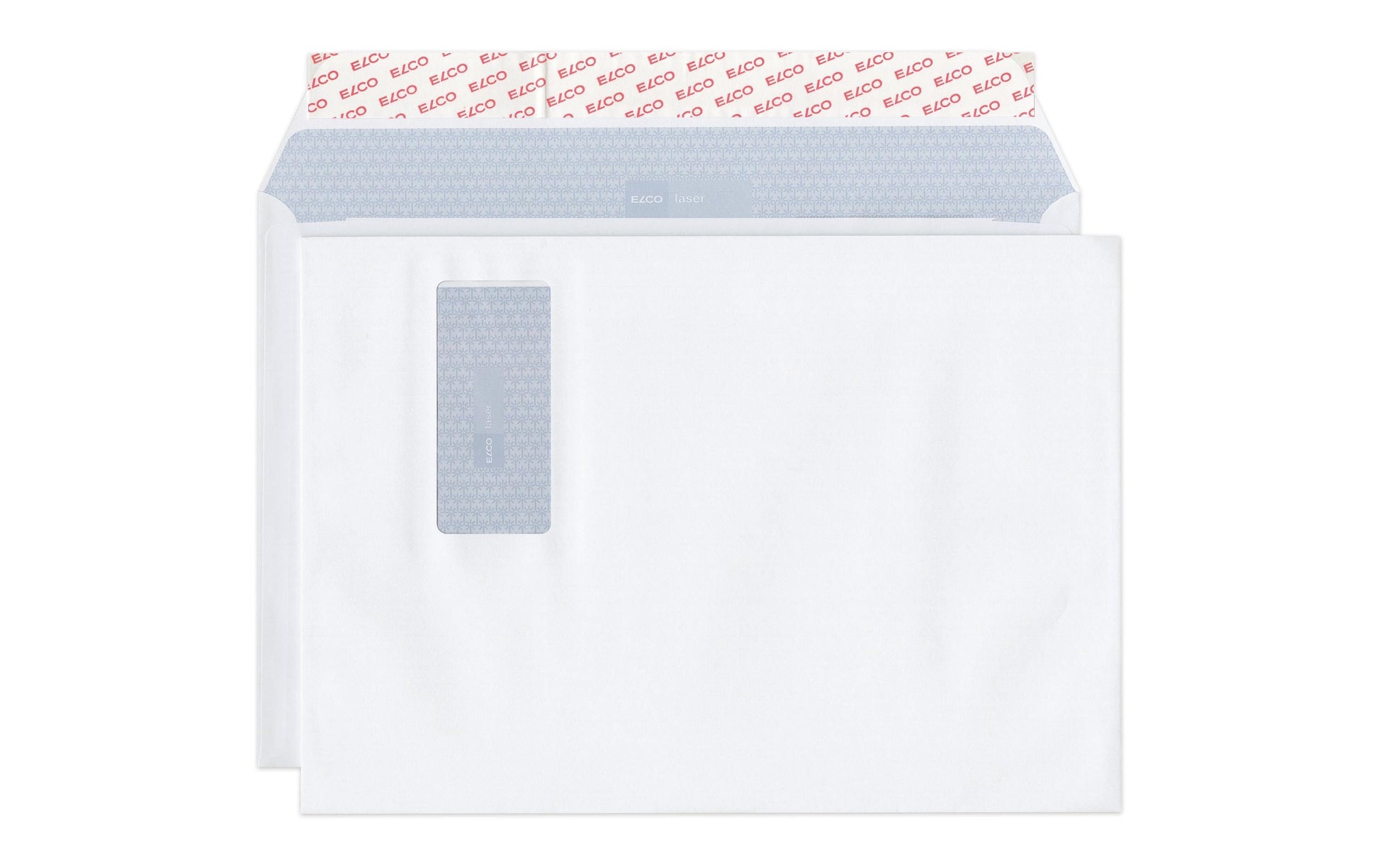 Elco Couvert C4 (324 × 229 mm), mit Fenster, selbstklebend (Optifix), hochweiss, 90 g/m² – 250 Stk.