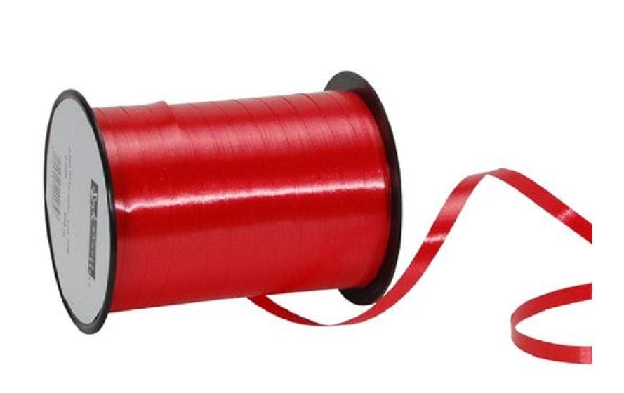 Spyk Geschenkband glatt rot – 7 mm × 500 m