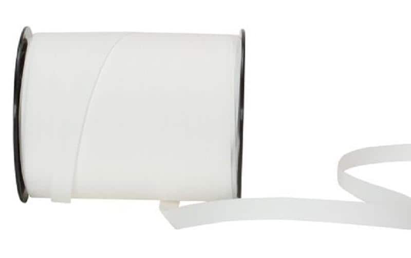 Spyk Geschenkband matt weiss – 10 mm × 250 m
