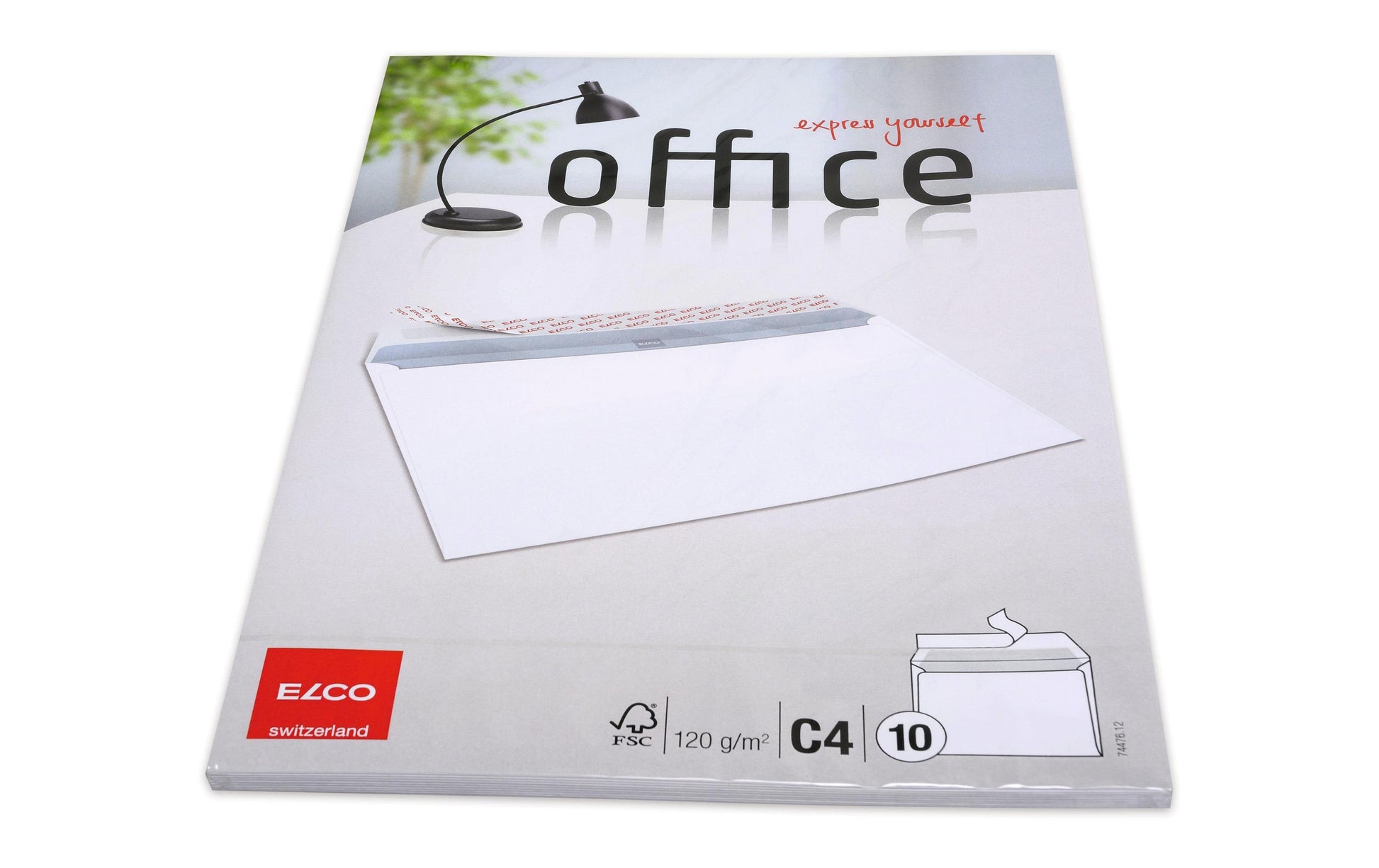 Elco Couvert C4 (324 × 229 mm), ohne Fenster, selbstklebend (Optifix), hochweiss, 120 g/m² – 10 Stk.