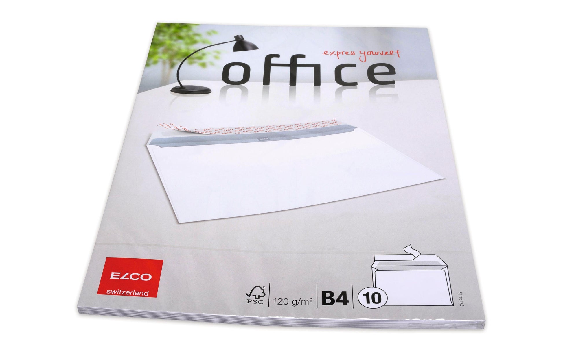 Elco Couvert B4, ohne Fenster, selbstklebend, weiss, 120 g/m² – Elco – 10 Stk.