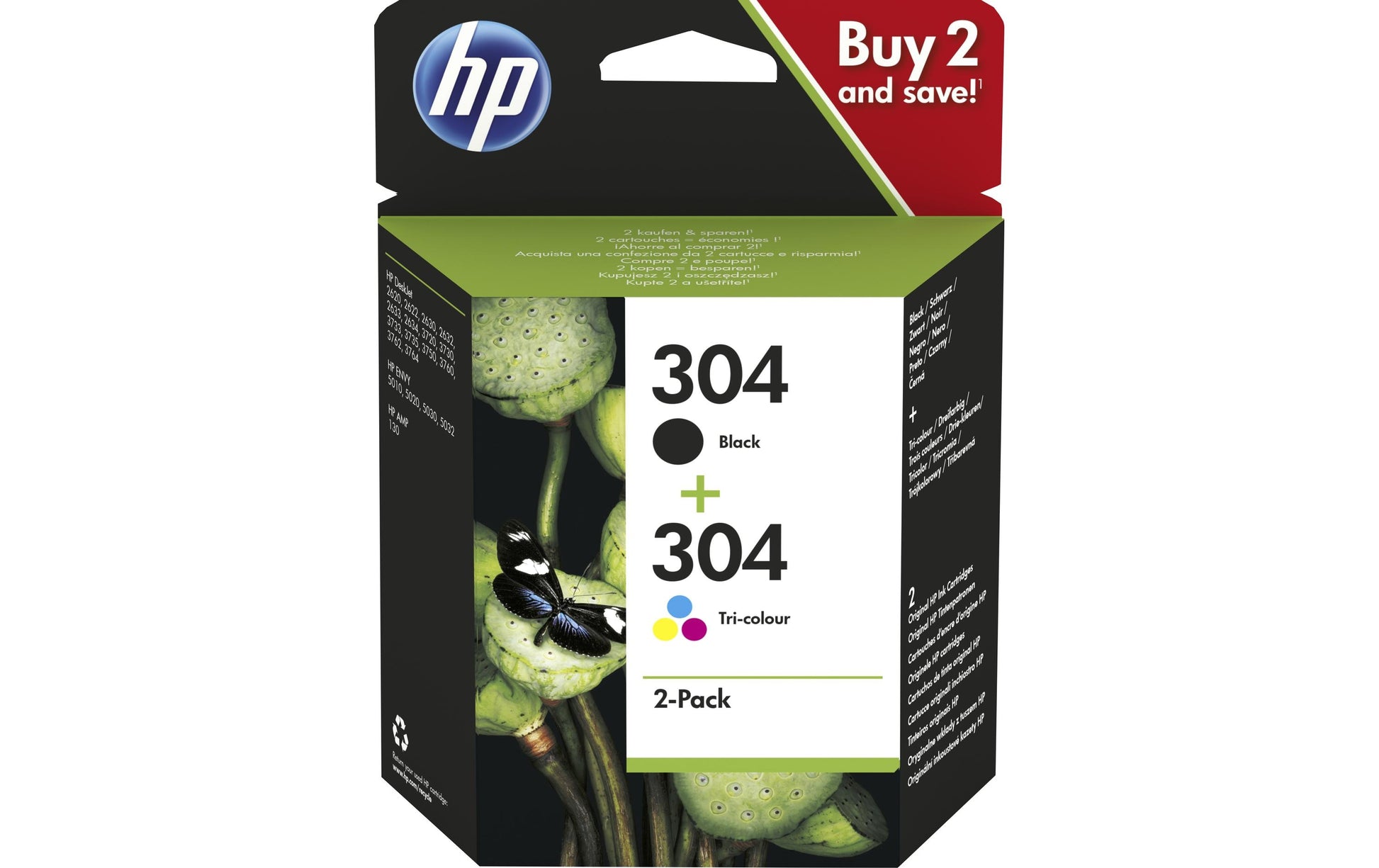 HP Tintenpatronen-Multipack 304, CMYK, 2er-Pack