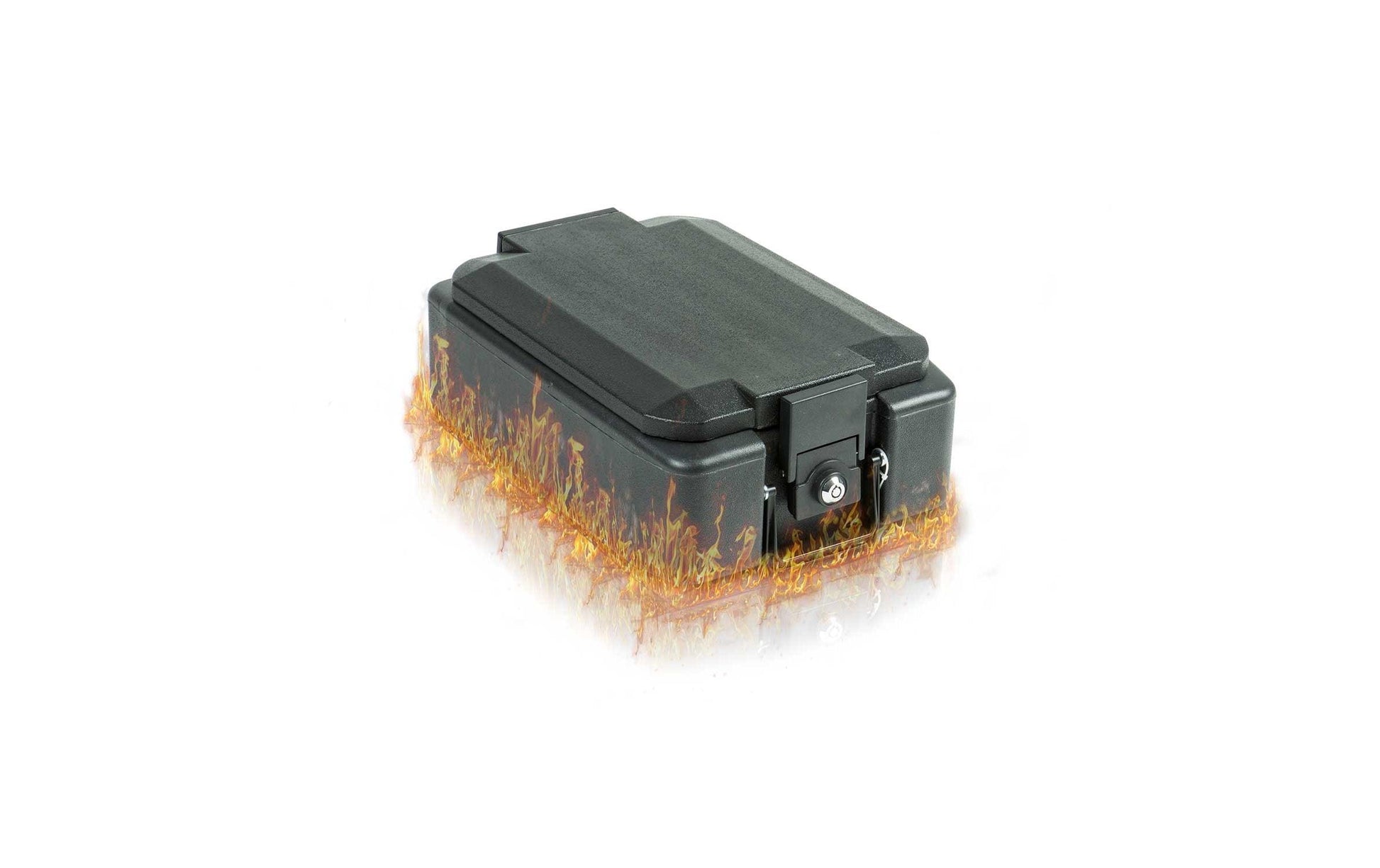 Burg-Wächter Feuerschutzbox FP 22 K – Schlüsselschloss – 4,4 l – Feuerschutz 30 min – Schwarz
