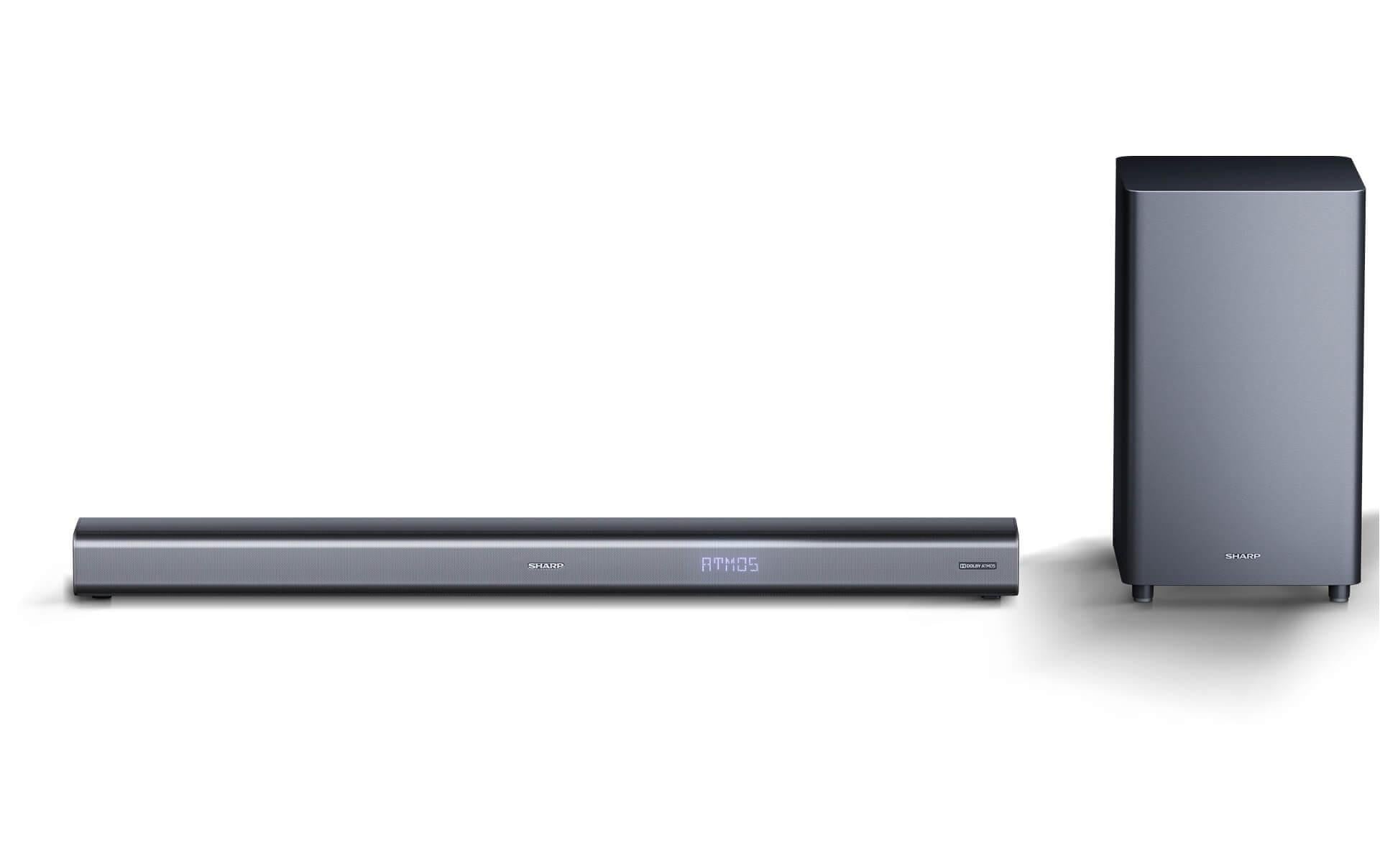 Sharp HT-SBW460 – Soundbar mit kabellosem Subwoofer – 3.1, 440 W, Bluetooth 4.2, Schwarz
