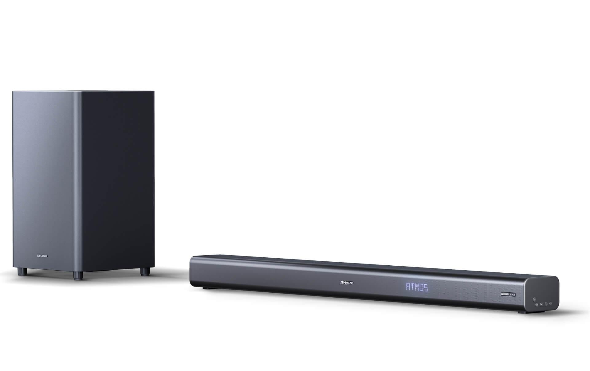 Sharp HT-SBW460 – Soundbar mit kabellosem Subwoofer – 3.1, 440 W, Bluetooth 4.2, Schwarz