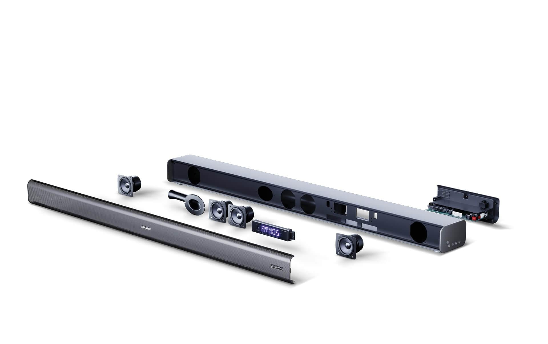 Sharp HT-SBW460 – Soundbar mit kabellosem Subwoofer – 3.1, 440 W, Bluetooth 4.2, Schwarz