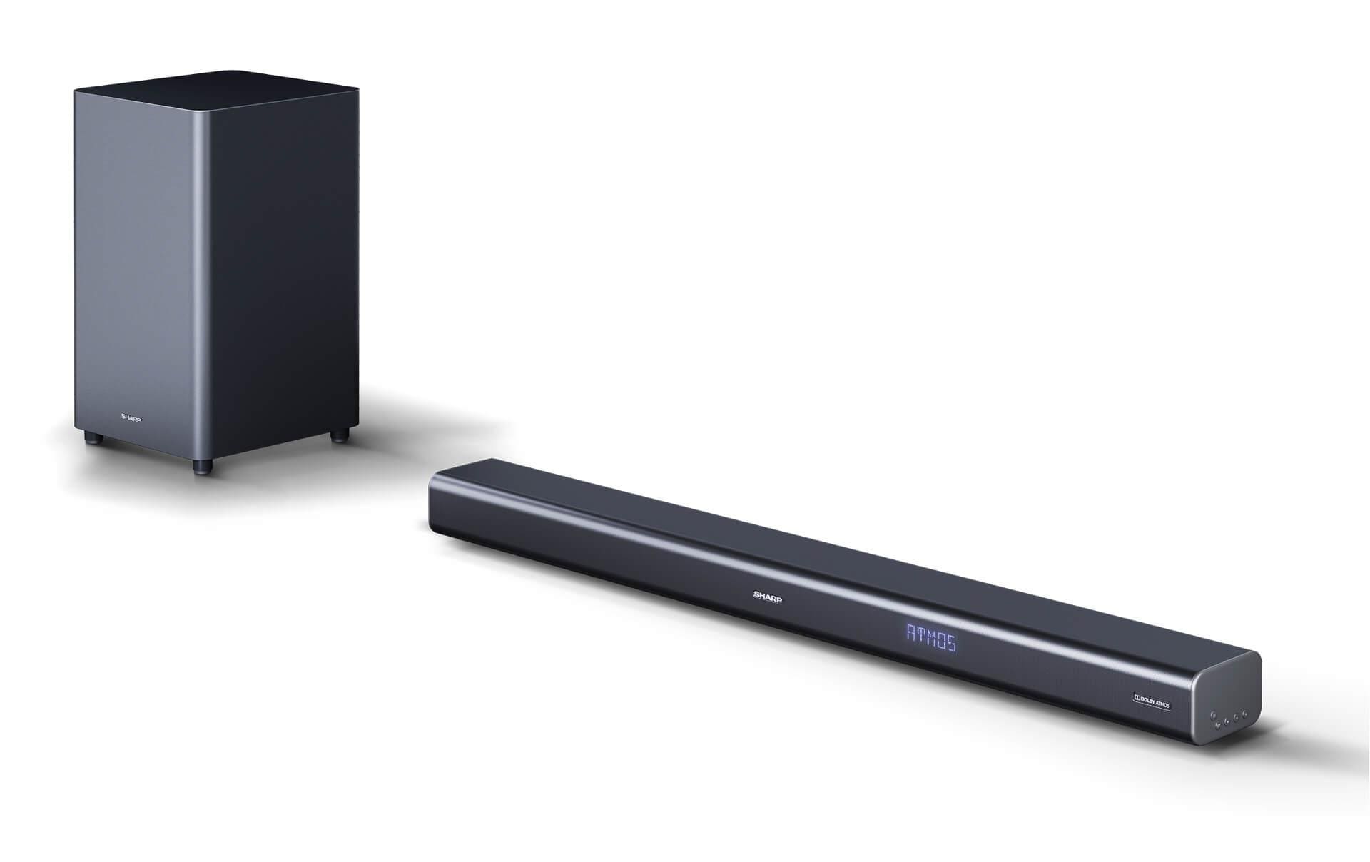 Sharp HT-SBW460 – Soundbar mit kabellosem Subwoofer – 3.1, 440 W, Bluetooth 4.2, Schwarz
